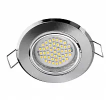Точечный встраиваемый светодиодный светильник Santiago 3W, 220V,инокс, холодный белый — купить оптом и в розницу в интернет магазине GTV-Meridian.